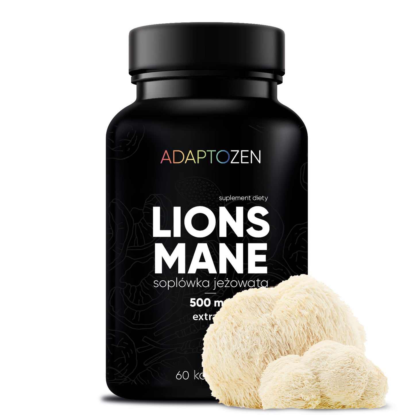 Adaptozen Lion's mane ekstrakt z soplówki jeżowatej, 60 kapsułek